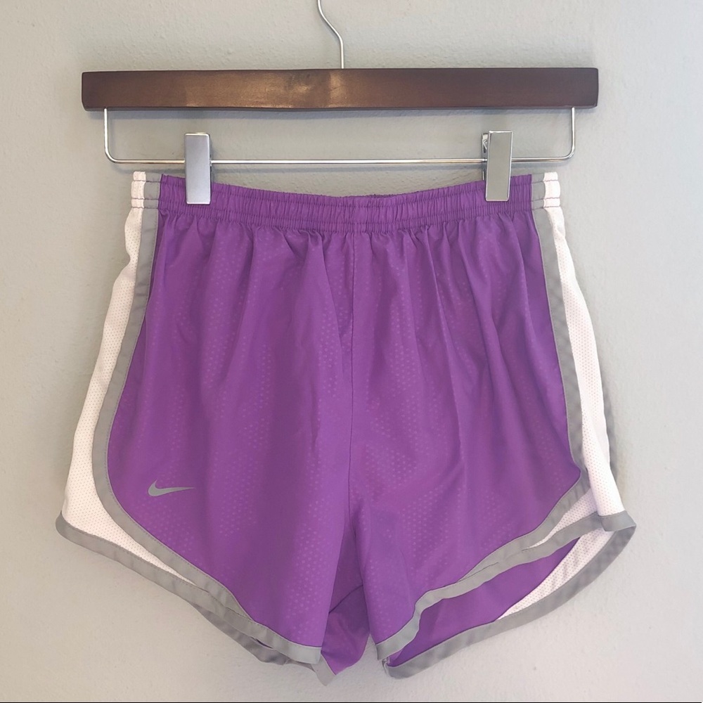 [Nike] Dri-Fit Shorts- Purple w/ White/Silver
